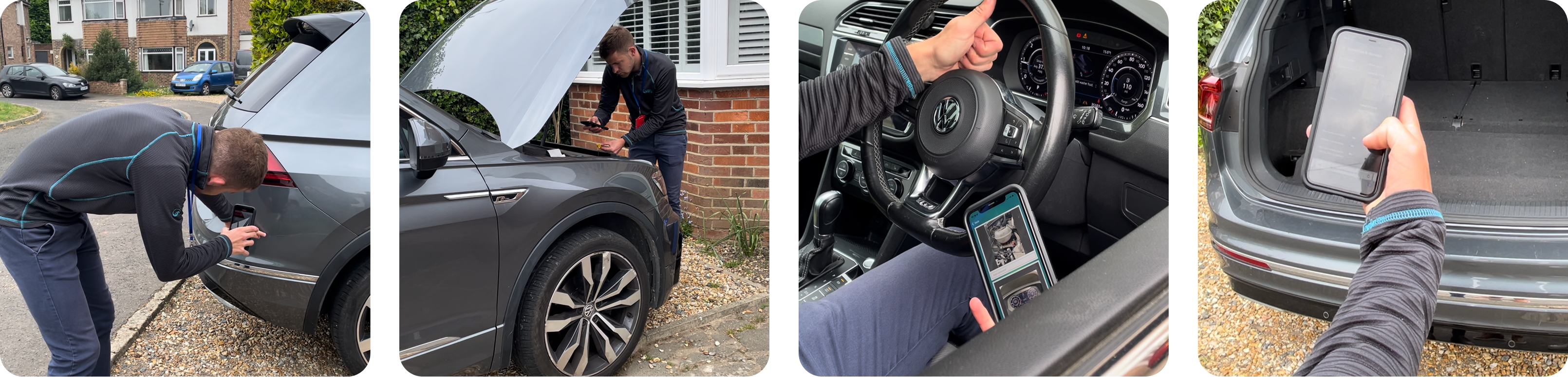 Vehicle inspection during field research for Motorway collections